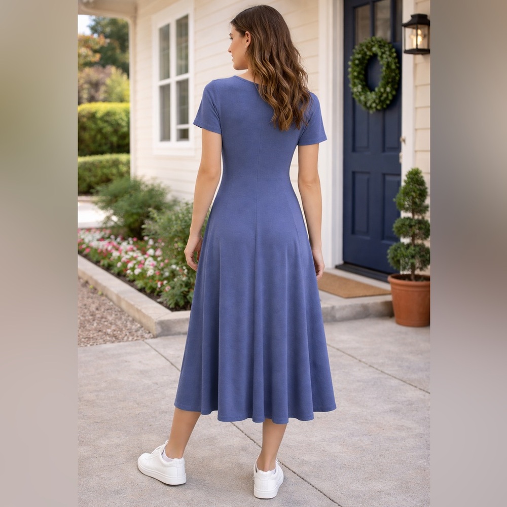 Universal Thread Women’s Ribbed Button Front Midi… - image 2